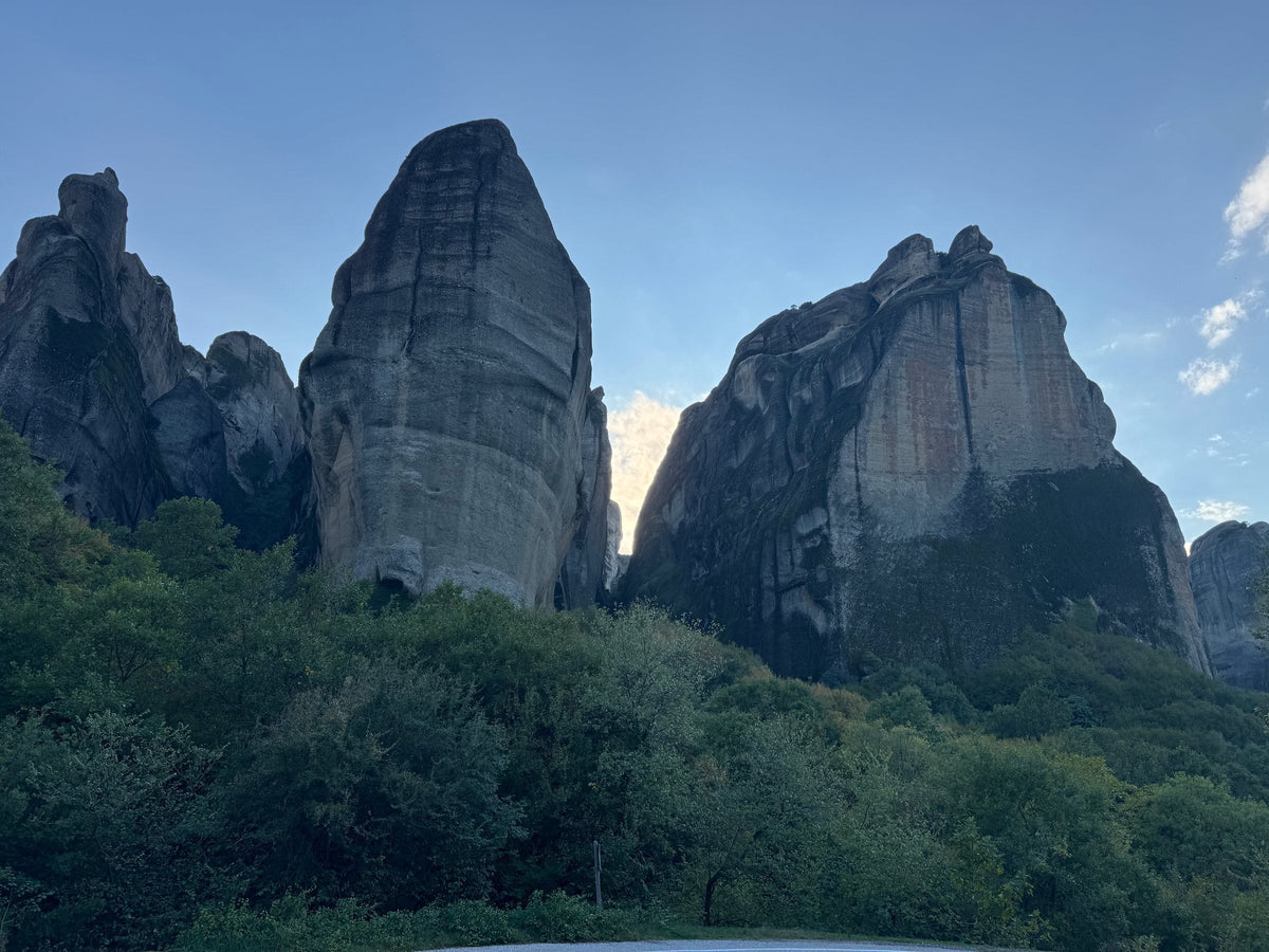 The rock pillars of Meteora above Kalambaka