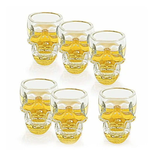 1 Pcs Skull Cup Shot Glass Transparent Cup Crystal Skull Head Glass Cup for Whiskey Wine Vodka Bar Club Beer Wine Glass