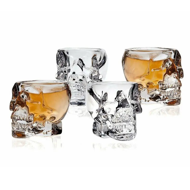 1 Pcs Skull Cup Shot Glass Transparent Cup Crystal Skull Head Glass Cup for Whiskey Wine Vodka Bar Club Beer Wine Glass