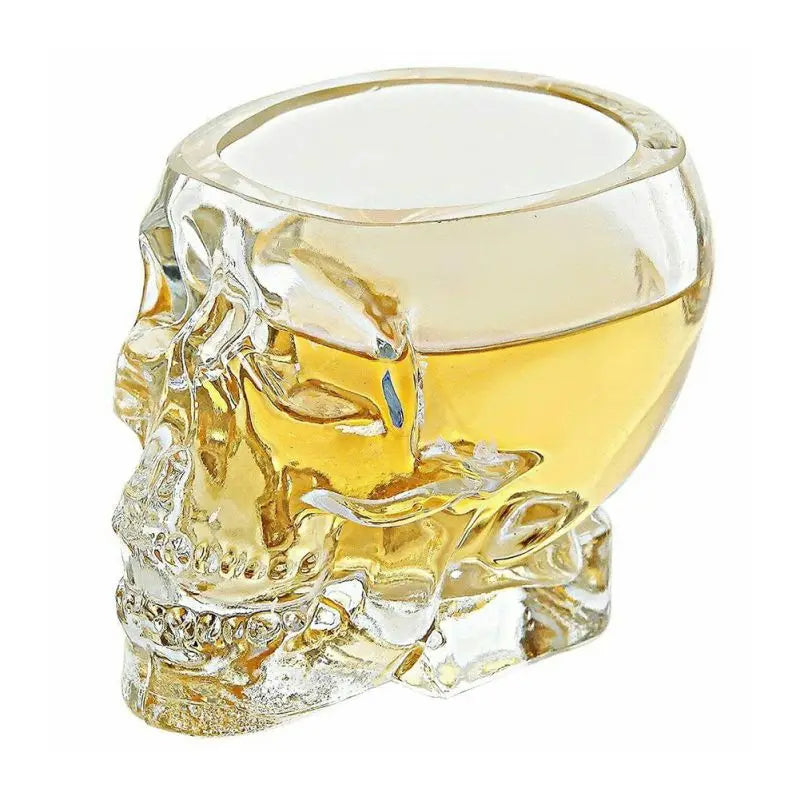 1 Pcs Skull Cup Shot Glass Transparent Cup Crystal Skull Head Glass Cup for Whiskey Wine Vodka Bar Club Beer Wine Glass