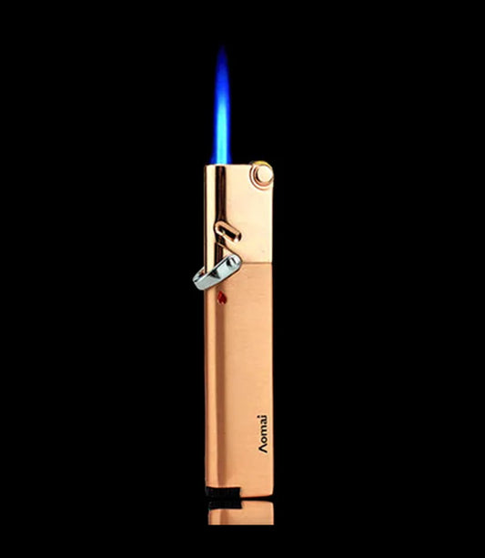 Compact Jet Lighter Gas Torch Turbo Lighter Strip Windproof All Metal Cigar Lighter 1300 C Butane