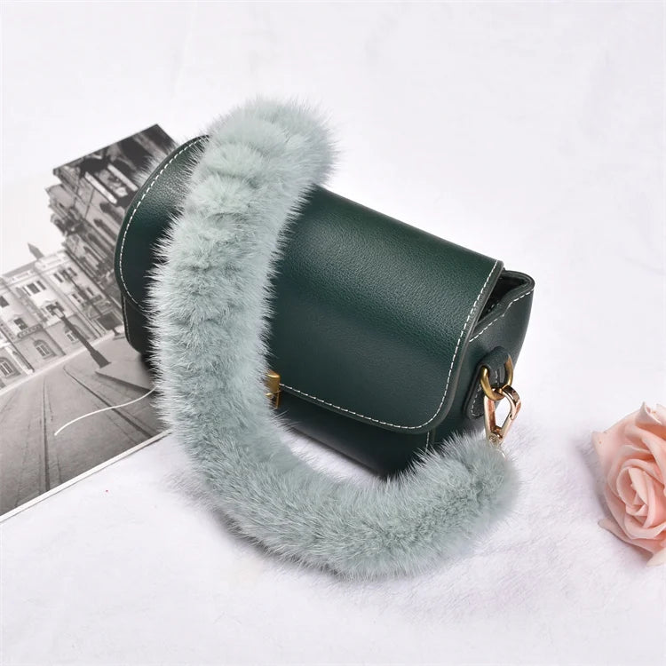 Correa para bolso de piel de visón auténtica